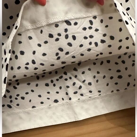 & OTHER STORIES Top Womens US Size 10 Viscose Blouse White Black Stockholm - Picture 4 of 12